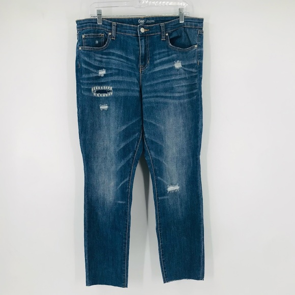 Gap High Rise Distressed Legging Jeans Size 14 - Picture 1 of 9